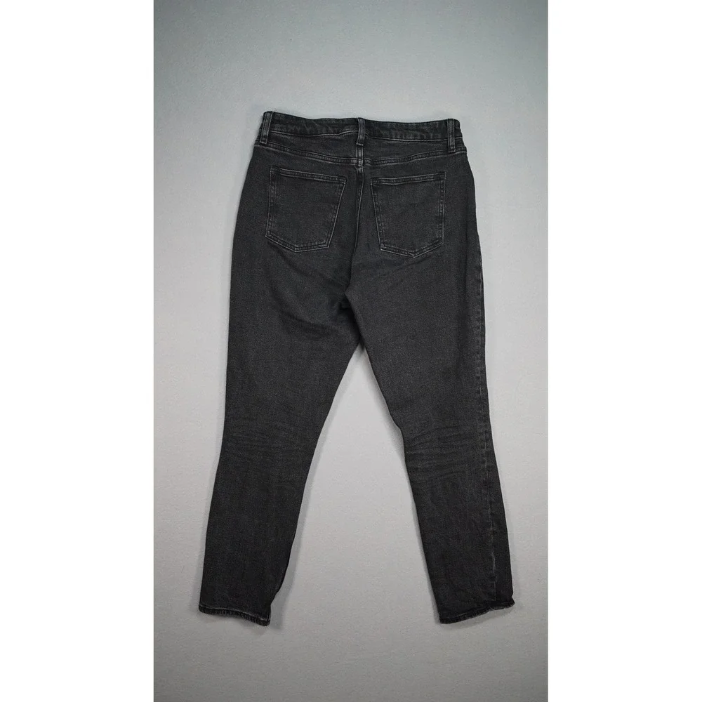 Abercrombie &‎ Fitch The 90s Straight High Rise Jeans Womens 27 Black Wash Denim